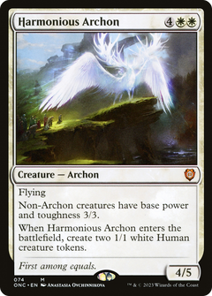 Harmonious Archon (74) [Commander: Phyrexia: All Will Be One] - Deck Out Gaming