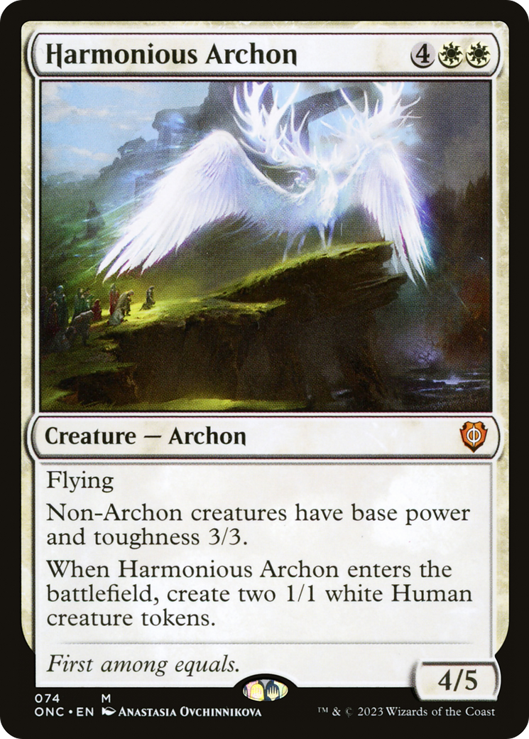 Harmonious Archon (74) [Commander: Phyrexia: All Will Be One] - Deck Out Gaming