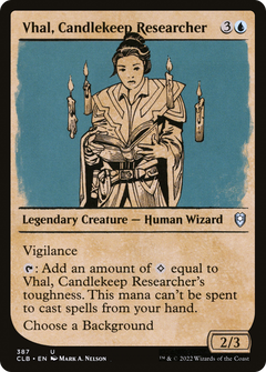 Vhal, Candlekeep Researcher (Showcase) (387) [Commander Legends: Battle for Baldur's Gate] - Deck Out Gaming