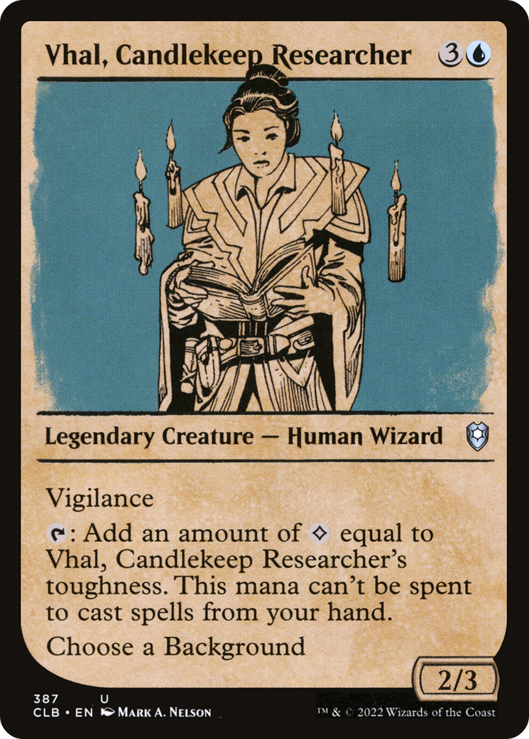Vhal, Candlekeep Researcher (Showcase) (387) [Commander Legends: Battle for Baldur's Gate] - Deck Out Gaming