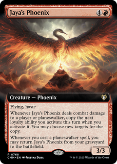 Jaya's Phoenix (Extended Art) (768) [Commander Masters] foil - Deck Out Gaming
