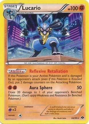 Lucario - 64/99 (Cosmos Holo) (64) [Blister Exclusives] Holofoil - Deck Out Gaming