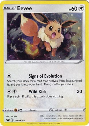 Eevee - SWSH042 (SWSH042) [SWSH: Sword & Shield Promo Cards] Holofoil - Deck Out Gaming