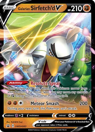 Galarian Sirfetch'd V - SWSH043 (SWSH043) [SWSH: Sword & Shield Promo Cards] Holofoil - Deck Out Gaming