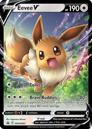 Eevee V - SWSH065 (SWSH065) [SWSH: Sword & Shield Promo Cards] Holofoil - Deck Out Gaming