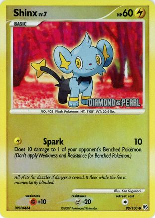 Shinx - 98/130 [Diamond & Pearl] (98) [Burger King Promos] Reverse Holofoil - Deck Out Gaming