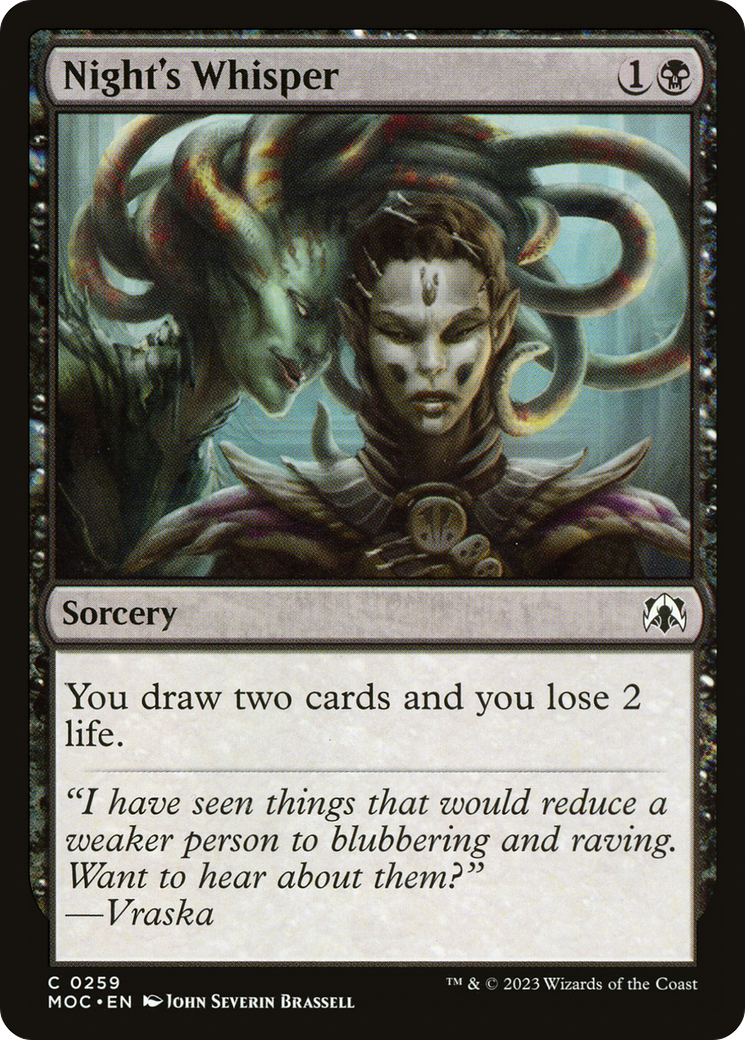 Night's Whisper (259) [March of the Machine Commander] - Deck Out Gaming