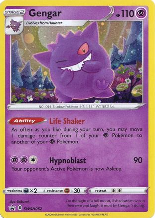 Gengar - SWSH052 (SWSH052) [SWSH: Sword & Shield Promo Cards] Holofoil - Deck Out Gaming