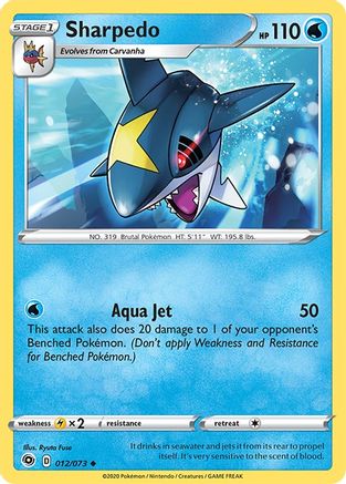 Sharpedo (12) [Champion's Path] Reverse Holofoil - Deck Out Gaming