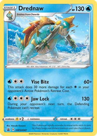 Drednaw - SWSH047 (SWSH047) [SWSH: Sword & Shield Promo Cards] Holofoil - Deck Out Gaming