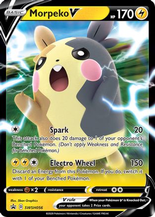 Morpeko V - SWSH056 (SWSH056) [SWSH: Sword & Shield Promo Cards] Holofoil - Deck Out Gaming
