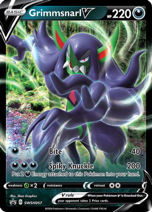 Grimmsnarl V - SWSH057 (SWSH057) [SWSH: Sword & Shield Promo Cards] Holofoil - Deck Out Gaming