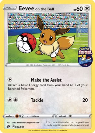 Eevee on the Ball - 002/005 (Pokemon Futsal) (2) [Miscellaneous Cards & Products] - Deck Out Gaming