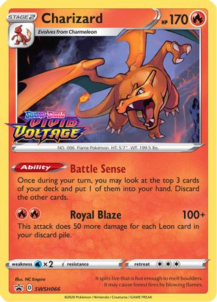 Charizard - SWSH066 (Prerelease) (SWSH066) [SWSH: Sword & Shield Promo Cards] Holofoil - Deck Out Gaming