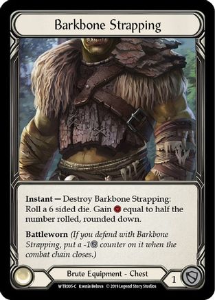 Barkbone Strapping (WTR005) [Welcome to Rathe] 1st Edition Cold Foil - Deck Out Gaming