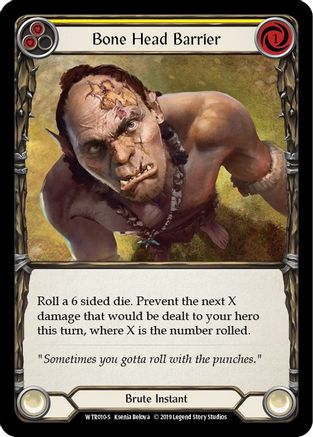 Bone Head Barrier (WTR010) [Welcome to Rathe] Unlimited Edition Rainbow Foil - Deck Out Gaming