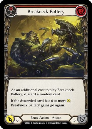 Breakneck Battery (Red) (WTR011) [Welcome to Rathe] Unlimited Edition Rainbow Foil - Deck Out Gaming