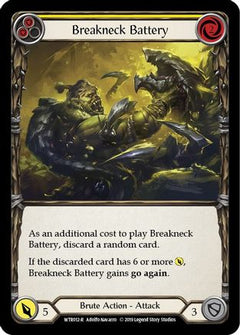 Breakneck Battery (Yellow) (WTR012) [Welcome to Rathe] Unlimited Edition Rainbow Foil - Deck Out Gaming