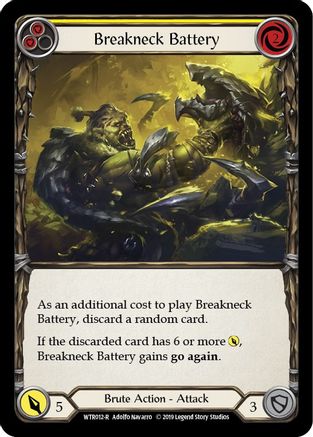 Breakneck Battery (Yellow) (WTR012) [Welcome to Rathe] 1st Edition Rainbow Foil - Deck Out Gaming