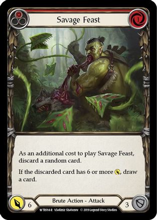 Savage Feast (Red) (WTR014) [Welcome to Rathe] Unlimited Edition - Deck Out Gaming