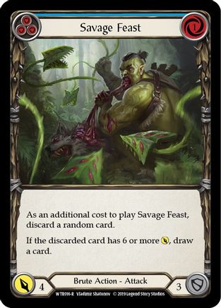Savage Feast (Blue) (WTR016) [Welcome to Rathe] Unlimited Edition - Deck Out Gaming