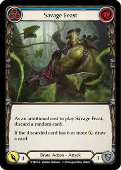 Savage Feast (Blue) (WTR016) [Welcome to Rathe] 1st Edition Rainbow Foil - Deck Out Gaming
