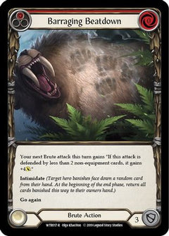 Barraging Beatdown (Red) (WTR017) [Welcome to Rathe] 1st Edition Rainbow Foil - Deck Out Gaming