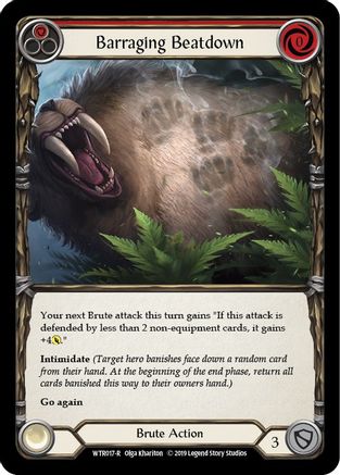 Barraging Beatdown (Red) (WTR017) [Welcome to Rathe] 1st Edition Rainbow Foil - Deck Out Gaming