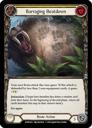 Barraging Beatdown (Yellow) (WTR018) [Welcome to Rathe] Unlimited Edition - Deck Out Gaming