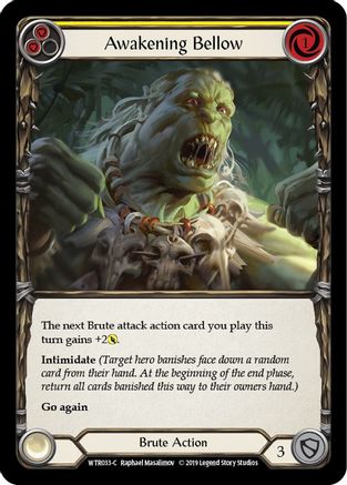 Awakening Bellow (Yellow) (WTR033) [Welcome to Rathe] Unlimited Edition - Deck Out Gaming