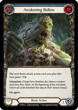 Awakening Bellow (Blue) (WTR034) [Welcome to Rathe] 1st Edition Rainbow Foil - Deck Out Gaming