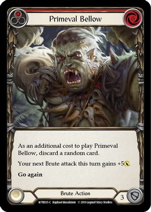 Primeval Bellow (Red) (WTR035) [Welcome to Rathe] Unlimited Edition Rainbow Foil - Deck Out Gaming