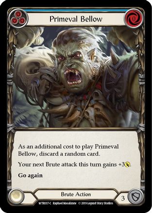 Primeval Bellow (Blue) (WTR037) [Welcome to Rathe] Unlimited Edition Rainbow Foil - Deck Out Gaming