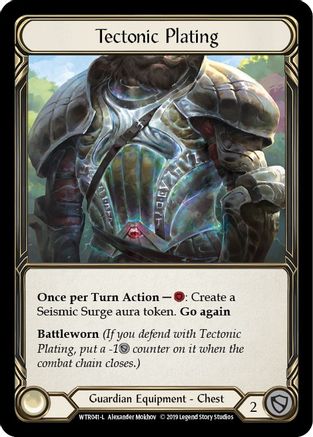 Tectonic Plating (WTR041) [Welcome to Rathe] 1st Edition Cold Foil - Deck Out Gaming