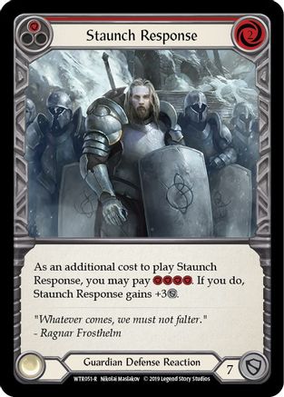 Staunch Response (Red) (WTR051) [Welcome to Rathe] 1st Edition - Deck Out Gaming