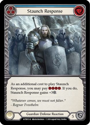 Staunch Response (Blue) (WTR053) [Welcome to Rathe] Unlimited Edition - Deck Out Gaming