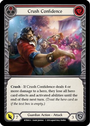 Crush Confidence (Red) (WTR063) [Welcome to Rathe] Unlimited Edition - Deck Out Gaming