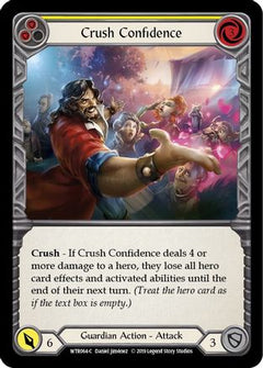 Crush Confidence (Yellow) (WTR064) [Welcome to Rathe] 1st Edition Rainbow Foil - Deck Out Gaming