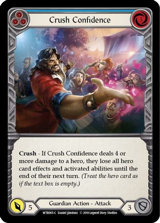 Crush Confidence (Blue) (WTR065) [Welcome to Rathe] Unlimited Edition Rainbow Foil - Deck Out Gaming