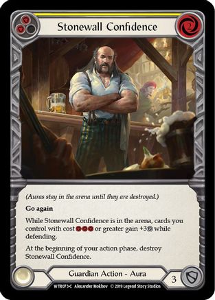 Stonewall Confidence (Yellow) (WTR073) [Welcome to Rathe] 1st Edition Rainbow Foil - Deck Out Gaming