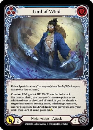 Lord of Wind (WTR081) [Welcome to Rathe] Unlimited Edition Rainbow Foil - Deck Out Gaming