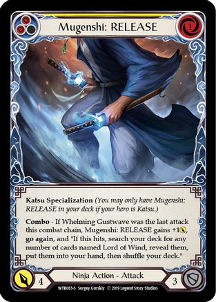Mugenshi: RELEASE (WTR083) [Welcome to Rathe] Unlimited Edition Rainbow Foil - Deck Out Gaming