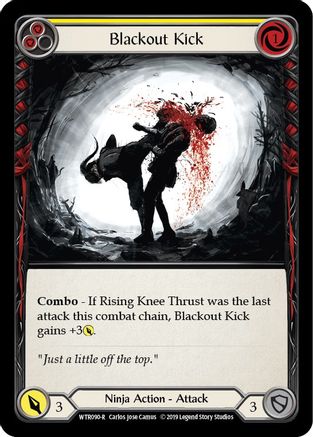 Blackout Kick (Yellow) (WTR090) [Welcome to Rathe] Unlimited Edition - Deck Out Gaming