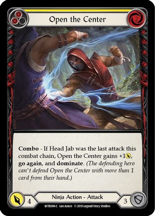 Open the Center (Yellow) (WTR096) [Welcome to Rathe] 1st Edition Rainbow Foil - Deck Out Gaming