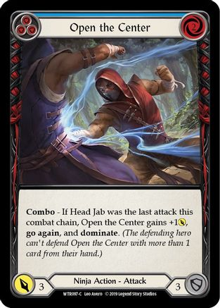 Open the Center (Blue) (WTR097) [Welcome to Rathe] 1st Edition Rainbow Foil - Deck Out Gaming