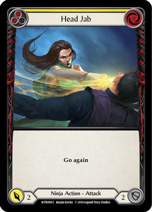 Head Jab (Yellow) (WTR099) [Welcome to Rathe] Unlimited Edition Rainbow Foil - Deck Out Gaming
