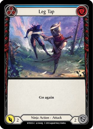 Leg Tap (Blue) (WTR103) [Welcome to Rathe] 1st Edition Rainbow Foil - Deck Out Gaming