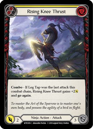Rising Knee Thrust (Yellow) (WTR105) [Welcome to Rathe] 1st Edition - Deck Out Gaming