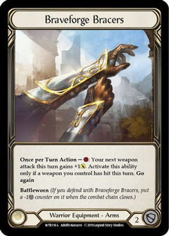 Braveforge Bracers (WTR116) [Welcome to Rathe] 1st Edition Cold Foil - Deck Out Gaming