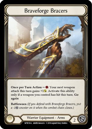 Braveforge Bracers (WTR116) [Welcome to Rathe] Unlimited Edition Rainbow Foil - Deck Out Gaming
